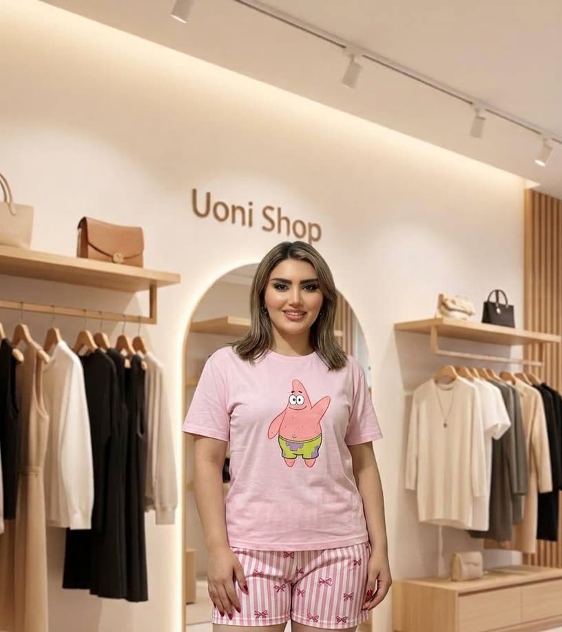تیشرت شورتک طرح عروسکی