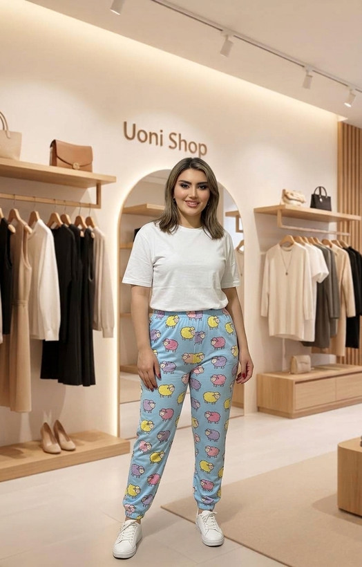 شلوار گیاهی لیدی زنانه عروسکی